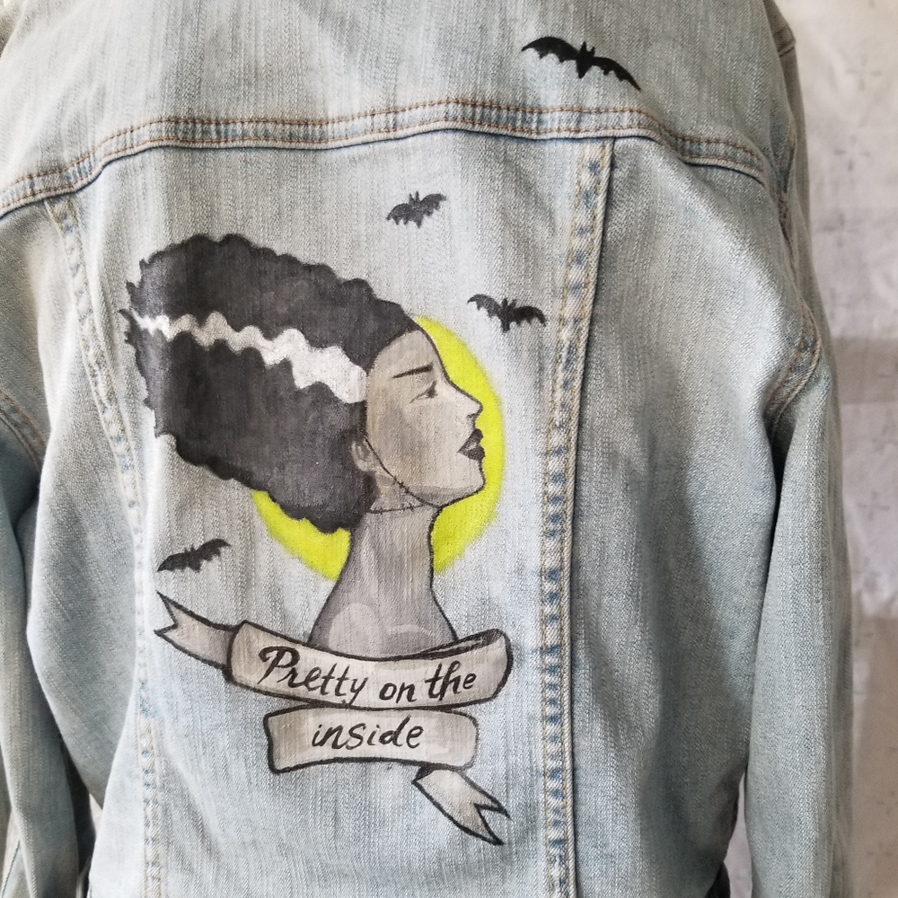 Frankenstein's bride denim jacket